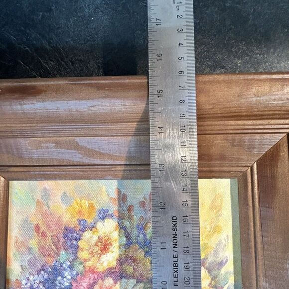 Maureen Tarazon OOAK Signed 1986 Garden Flowers Oil Painting 5x7 Canvas, Framed - Picture 14 of 14